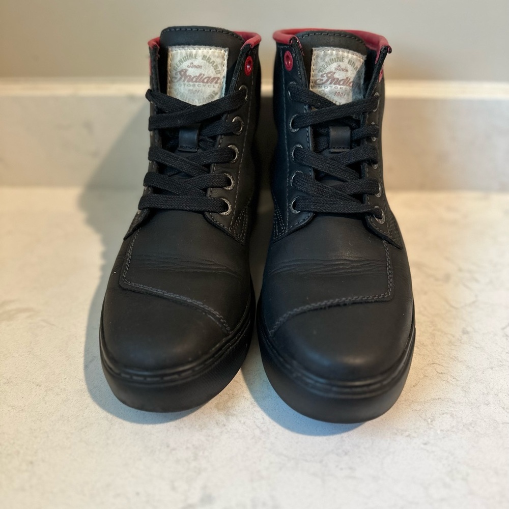 MOTORCYCLE BOOTS INDIAN  WOMEN'S BLACK LACE UP  NEW SCOUT CHIEF ROADMASTER 7